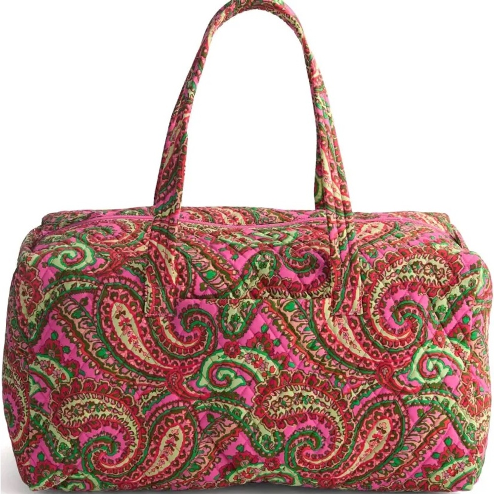 Vera Bradley Capri Pink L Travel Duffel & Makeup Bag